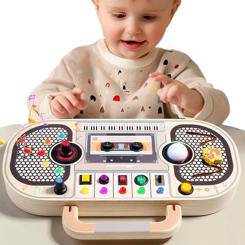 Montessori Wooden Busy Board Toddler - Montessori criança brinquedos bebê de madeira