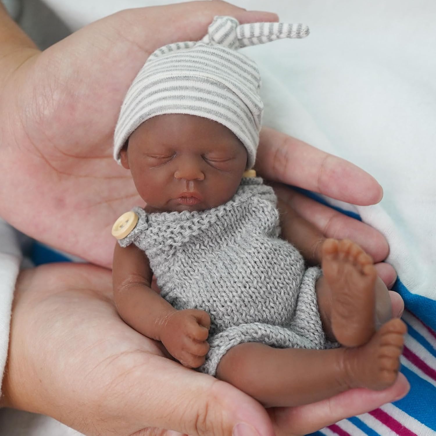 Reborn Baby Doll Silicone Realistic - Bonecas reborn para bebês, 7 espaços,