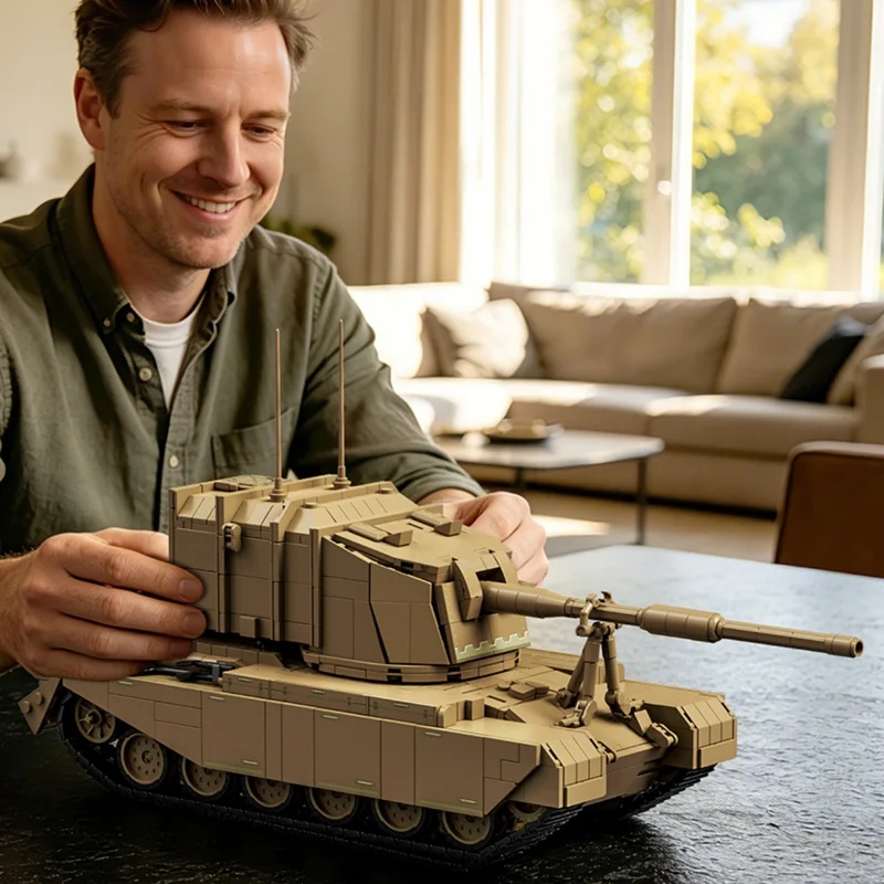 Lego Compatible Military Tank - 2080 peças Britânicas FV4005 Canhão Antitanque