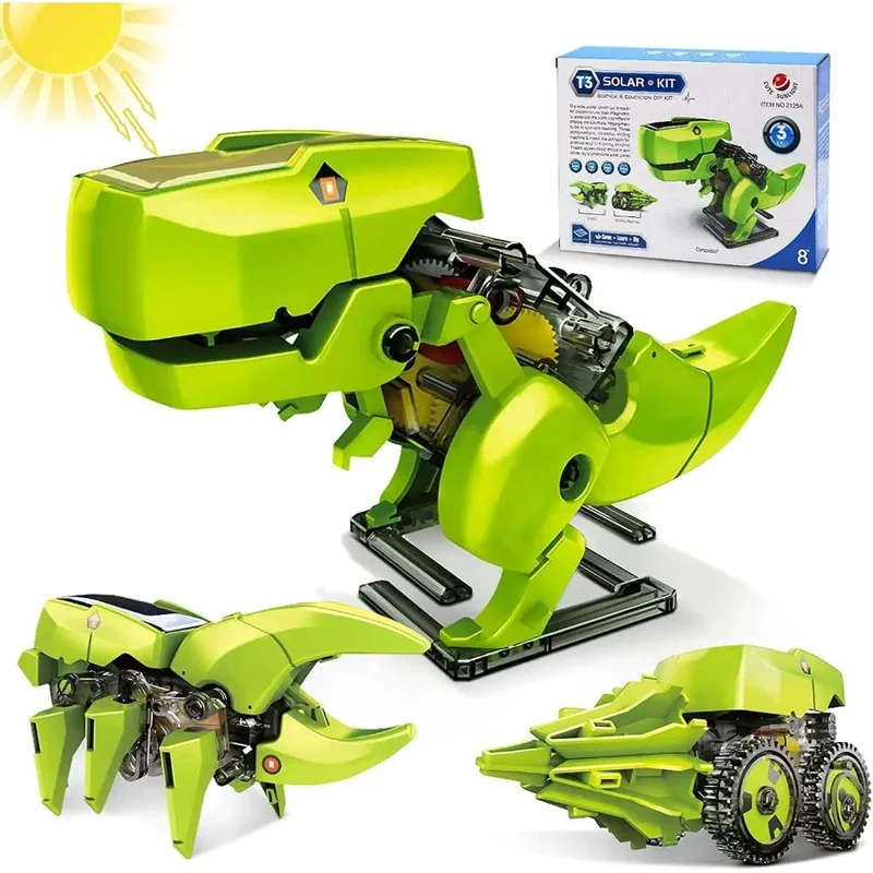 Stem Solar Robot Kit For Kids - Kit Robô Solar 3 em 1,