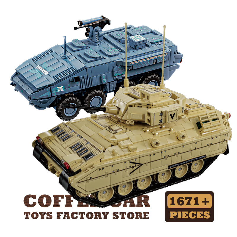 Lego Compatible Military Tank - Blocos de Montar Tanque Principal T-14,