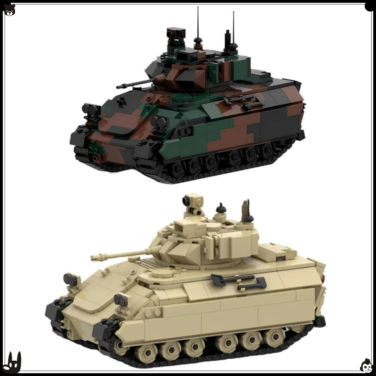 Lego Compatible Military Tank - Moc série militar rastreado veículo de
