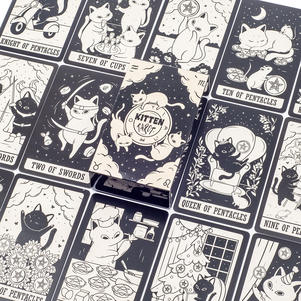 Baralho de tarô gatinho 78 peç - Tarot Cards Deck With Guidebook avaliação e preço