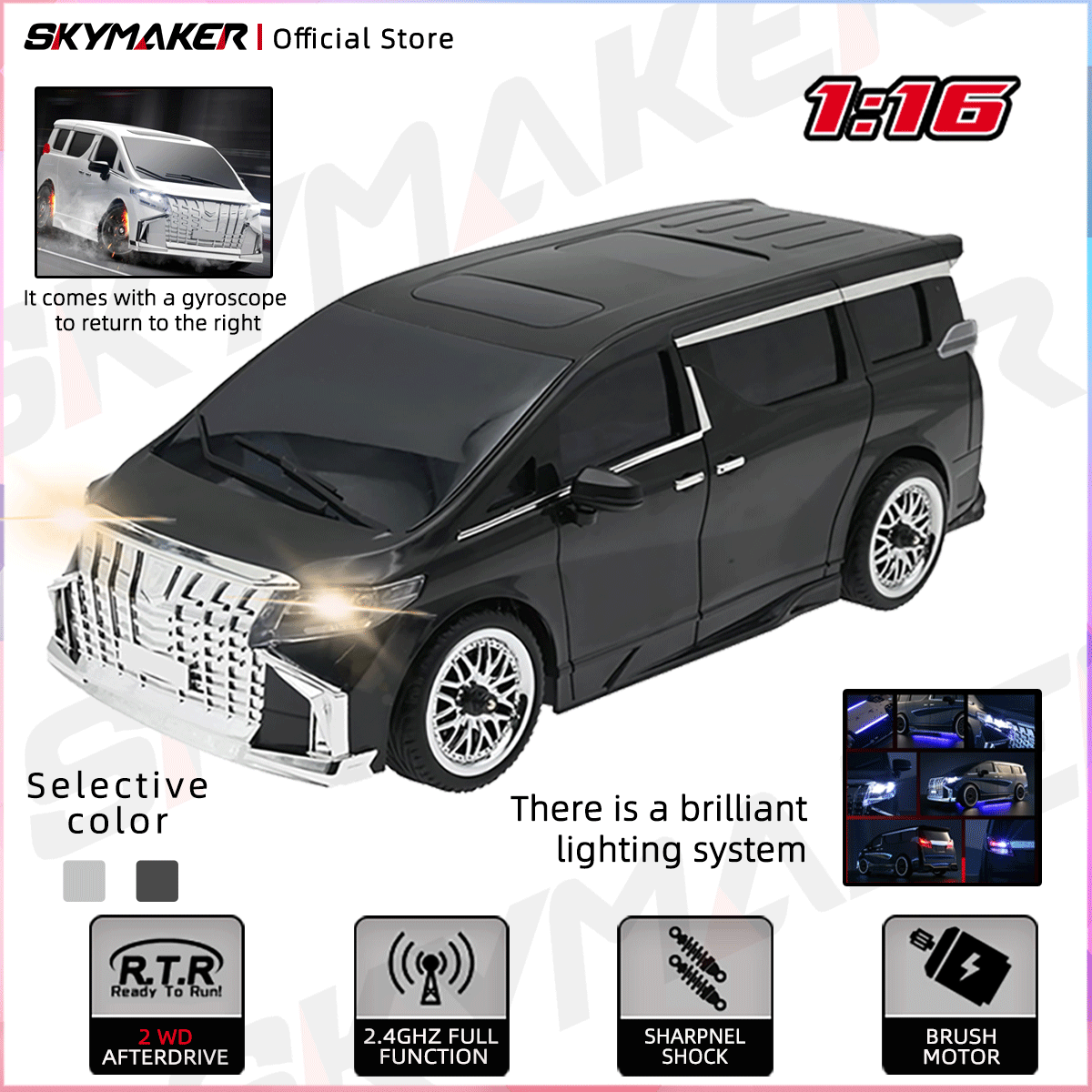 MN68 Carro de Drift RC em Esca - Rc Drift Car 1 24 Scale 4Wd avaliação e preço