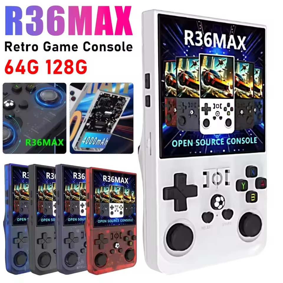 R36MAX Retro Console de jogos  - Retro Handheld Game Console R36S avaliação e preço