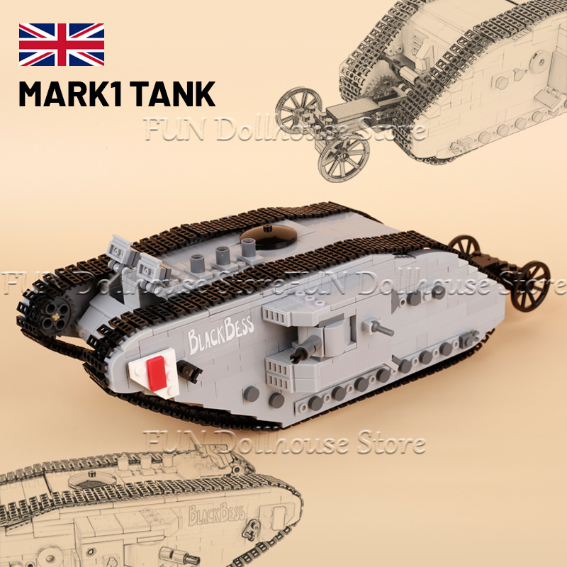 MOC WW1 Figura de Soldado Mili - Lego Compatible Military Tank avaliação e preço