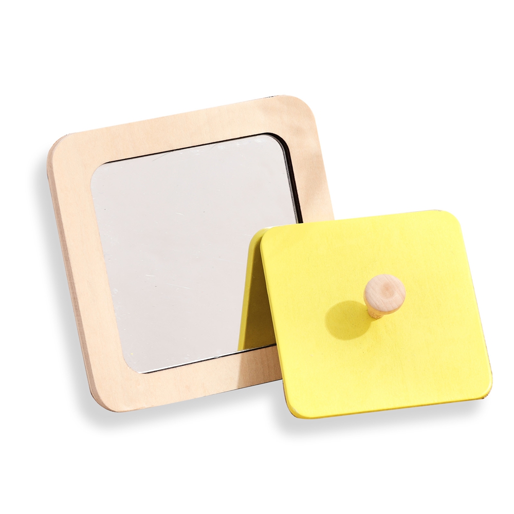 Quebra-Cabeça de Espelho de Ma - Montessori Wooden Busy Board Toddler avaliação e preço