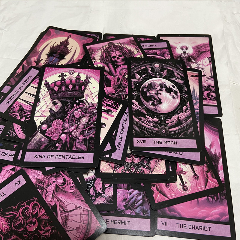 Baralho de Tarot Gótico Rosa c - Tarot Cards Deck With Guidebook avaliação e preço