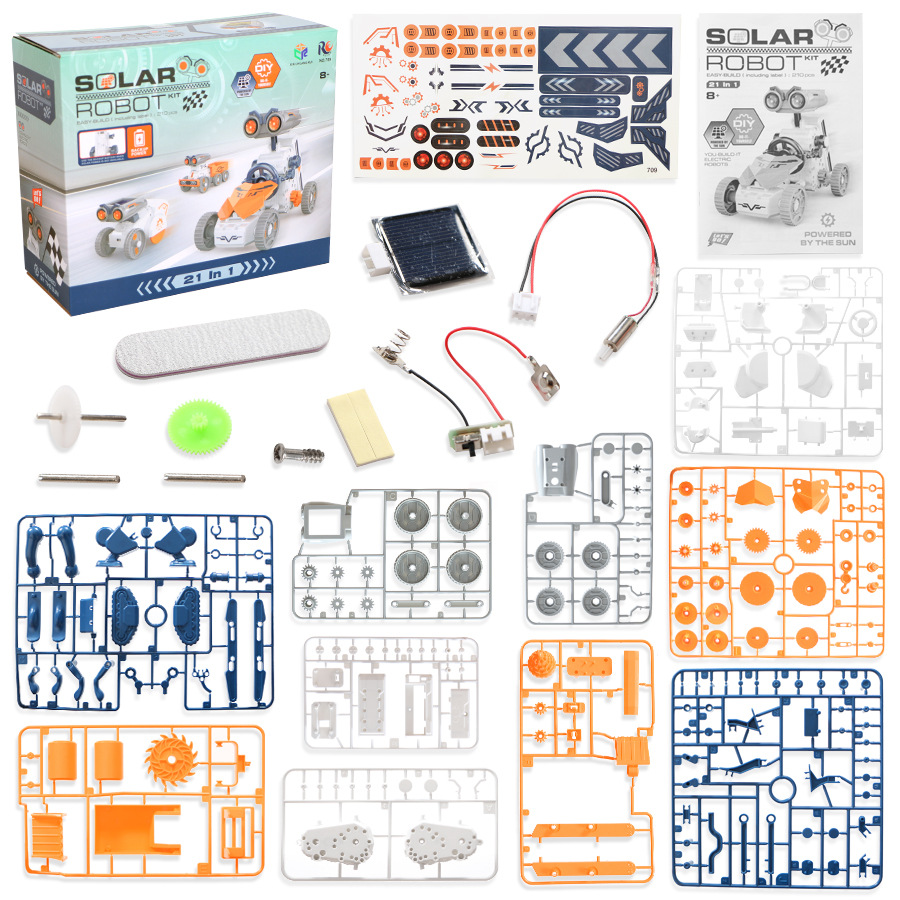 21 em 1 haste kit robô solar b - Stem Solar Robot Kit For Kids avaliação e preço