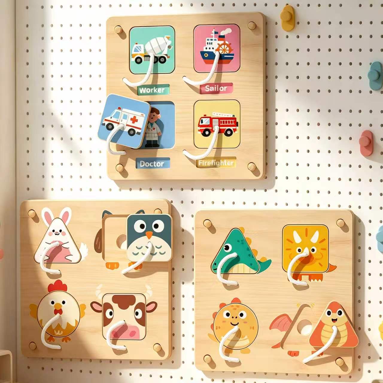 Acessórios DIY para Quadro de  - Montessori Wooden Busy Board Toddler avaliação e preço