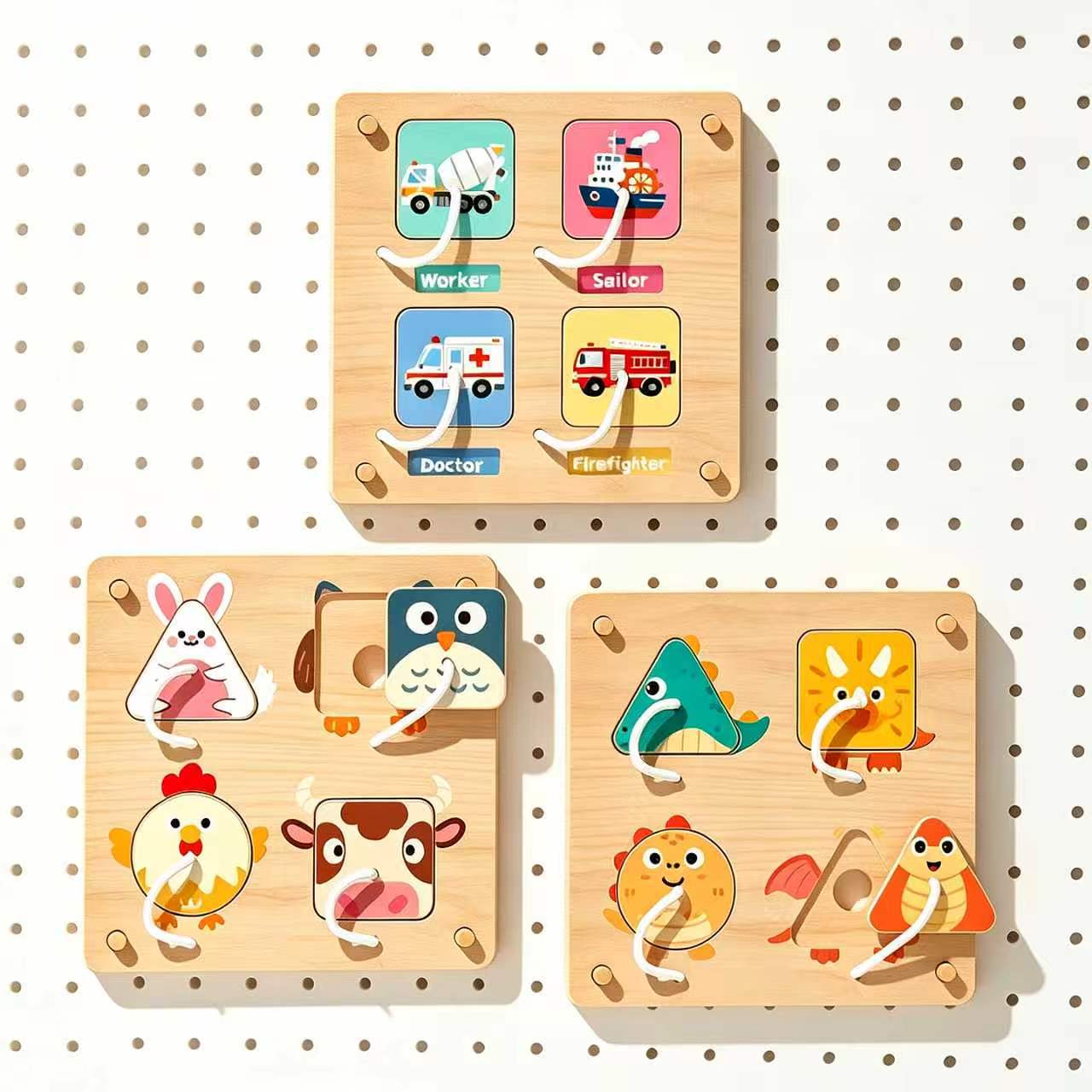 Acessórios DIY para Quadro de  - Montessori Wooden Busy Board Toddler avaliação e preço
