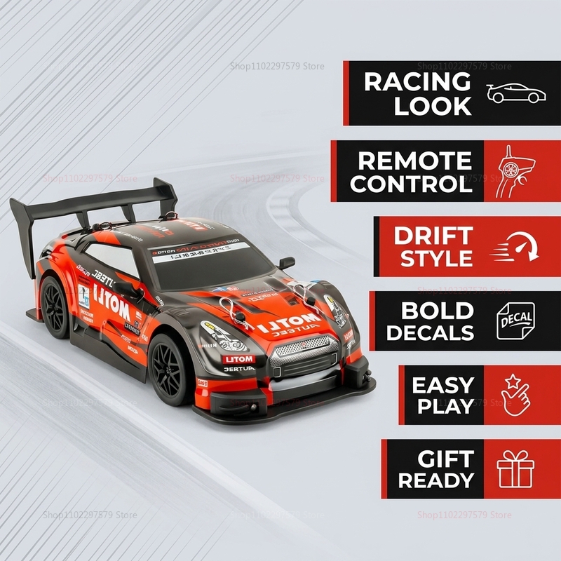 Carro de corrida drift com tra - Rc Drift Car 1 24 Scale 4Wd avaliação e preço