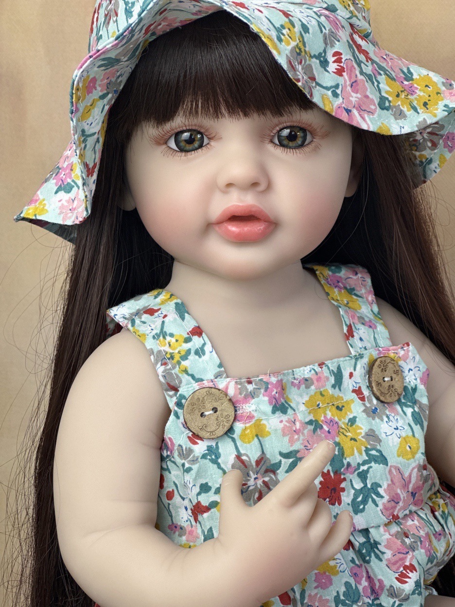 22 Polegada fofinho corpo inte - Reborn Baby Doll Silicone Realistic avaliação e preço