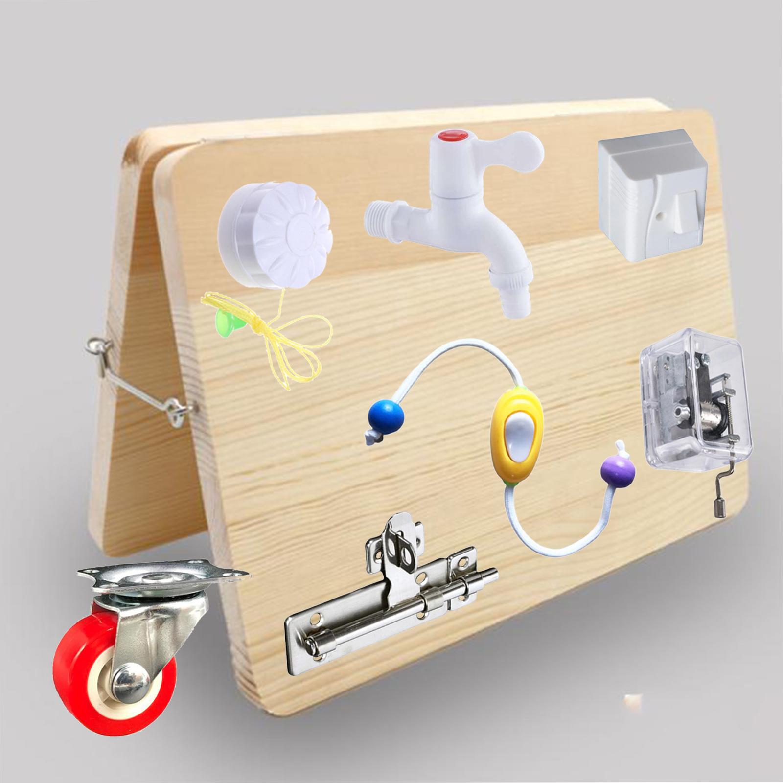 Tabuleiro Sensorial Montessori - Montessori Wooden Busy Board Toddler avaliação e preço